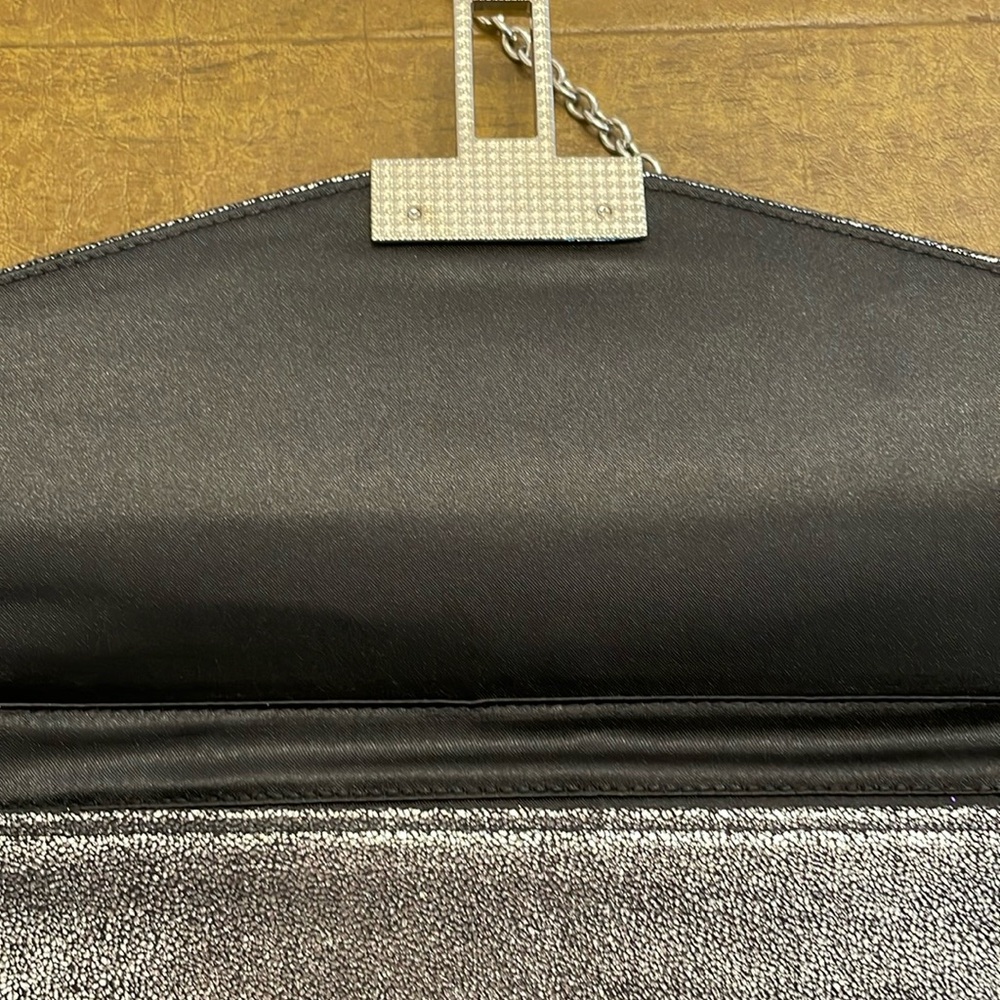 Silver and Navy Blue Clutch - Picture 8 of 8